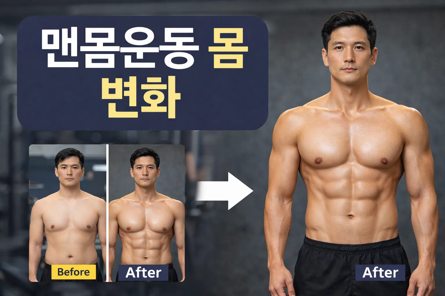 맨몸운동으로 근육 만들 수 있을까? 실제 몸 변화