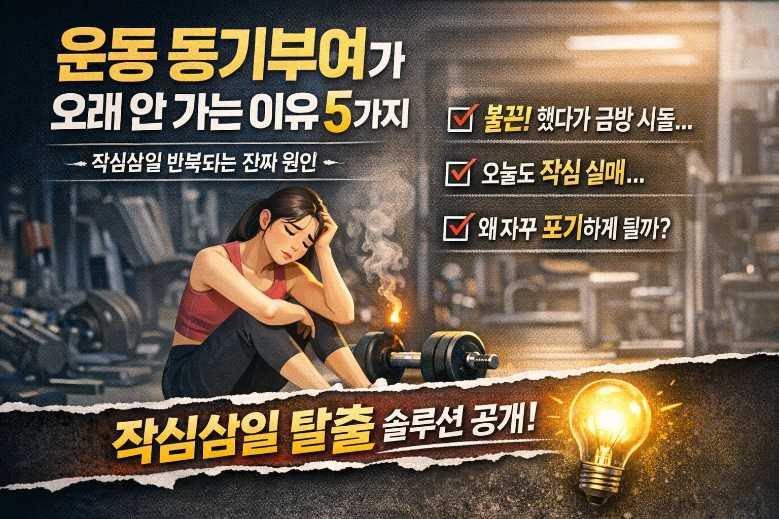 운동 동기부여가 오래 안 가는 이유
