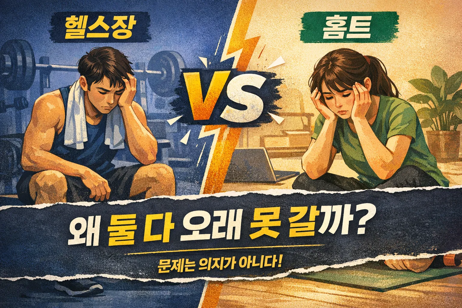헬스장 vs 홈트, 왜 운동은 오래 못 갈까?