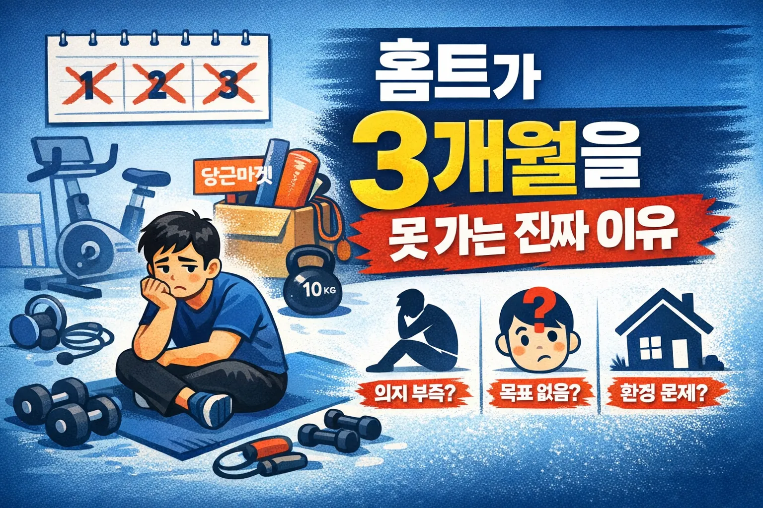 홈트가 3개월을 못 가는 진짜 이유