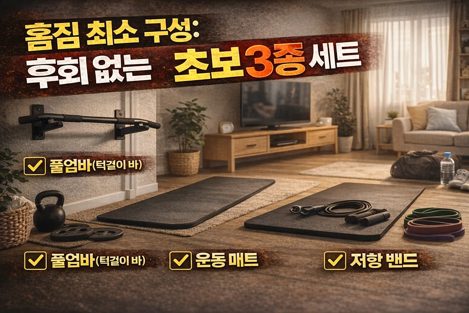 홈짐 장비 최소 구성 (초보가 후회 안 하는 3가지)
