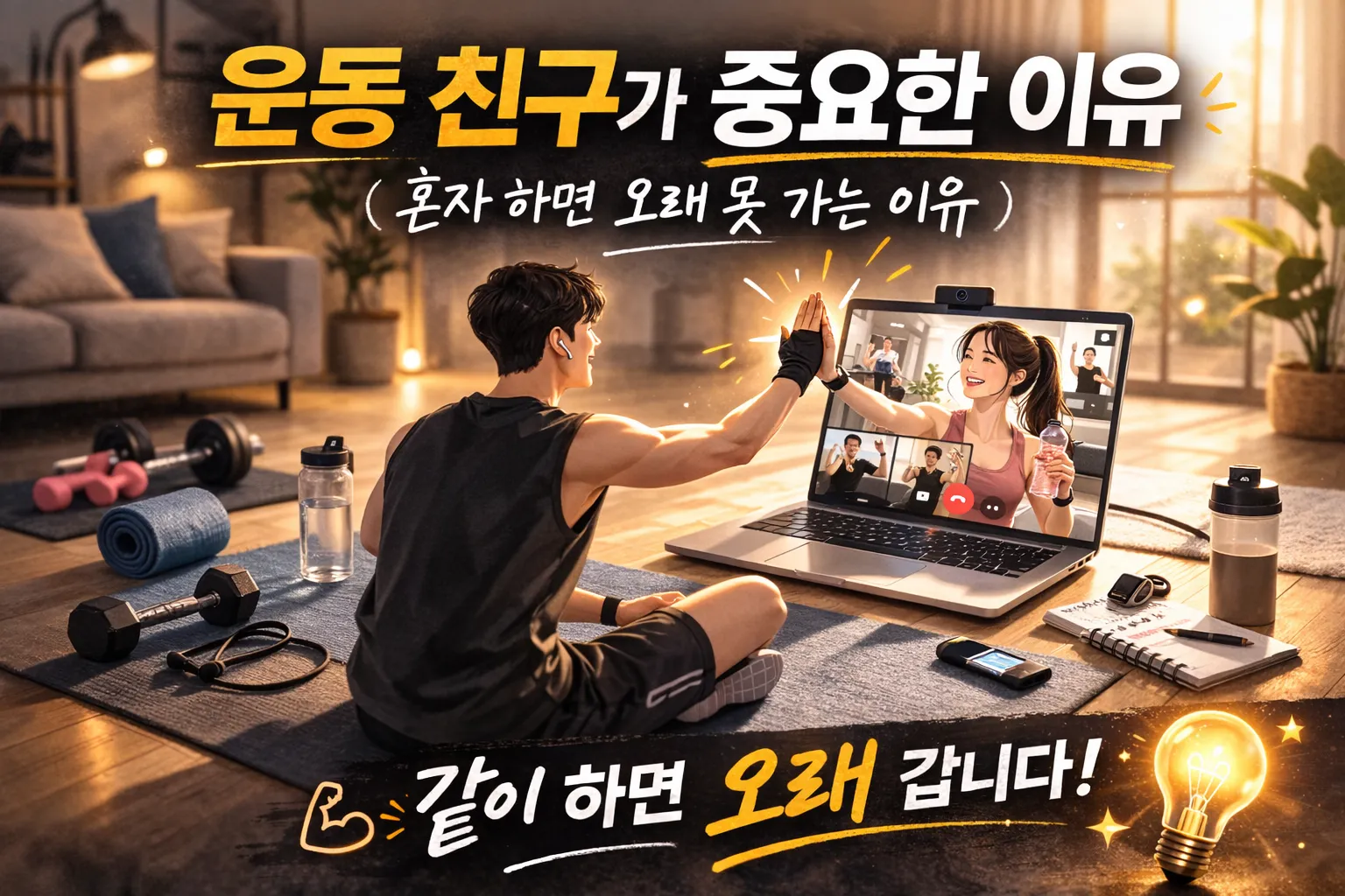 운동 친구가 중요한 이유 5가지 (혼자 하면 오래 못 가는 진짜 원인)
